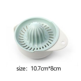 Manual Portable Citrus Juicer Kitchen Tools (Color: Green)