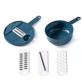 Multifunctional Vegetable Cutter (Color: Blue--Three Blades)