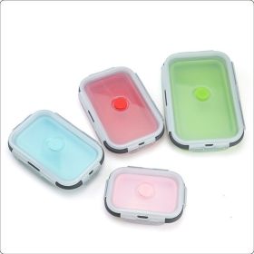 Reusable Pizza Storage Container with Microwavable Serving Trays (Color: Red, size: 800ML)
