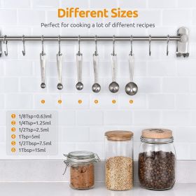 Measuring Spoons: U-Taste 18/8 Stainless Steel Measuring Spoons Set of 9 Piece (Type: 6 pieces)