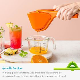 Manual Juicer Folding Lemon Juicer Easy to squeeze manual juicer Fruit (Color: Orange)