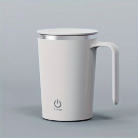 1pc Rechargeable Self-Stirring Mug - Magnetic Stirring Cup for Coffee (Color: White)