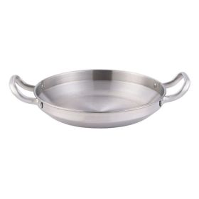 Double Ears Pan Seafood Rice Pan (Type: 30cm, Color: Silver)