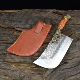 Household Bone Chopping Hand-forged Kitchen Knife (Color: Silver)