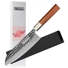 Hammered Japanese Vegetable Knife (size: Santoku)