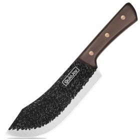 Qulajoy Meat Cleaver Knife - 7.3 Inch High Carbon Stainless Steel Butcher Knife (size: Forged Meat Cleaver Knife)