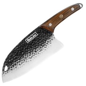 Qulajoy Meat Cleaver Knife - 7.3 Inch High Carbon Stainless Steel Butcher Knife (size: Steel Meat Cleaver Knife)
