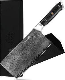 Kegani Meat Cleaver Knife 7 Inch (Color: Silver Knight Series, size: Chef Knife)