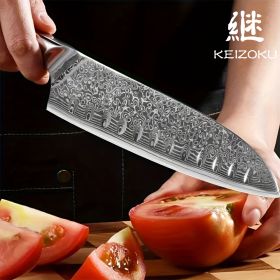 Damascus Steel Chef Knife 8 Inch (size: Santoku Knife)