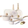 11 Pieces Pots and Pans Granite Stone Cookware Set Nonstick Pot Set