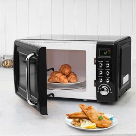 Retro Countertop Microwave Oven (Color: Golden)