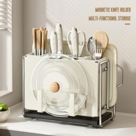 Universal Knife Block, Kitchen Knife Holder, Kitchen Knife Rack Shelf (Colour: yellow)