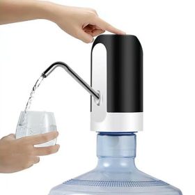 Water Bottle Switch Pump Electric Automatic Universal Dispenser 5 Gallon (Color: Black)