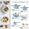 11 Pieces Pots and Pans Granite Stone Cookware Set Nonstick Pot Set