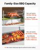 Rotisserie Grill, 38W BBQ Outdoor Pig & Lamb Spit Roaster, Charcoal Spit Roaster with 132 LBS Capacity, Wheels & 4-Level Height