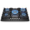 30 inch Gas Cooktop, Gas Stove Top with 5 High Efficiency Burners, Bulit-in Stainless Steel Gas Hob for Kitchen, NG/LPG Convertible Gas Stovetop